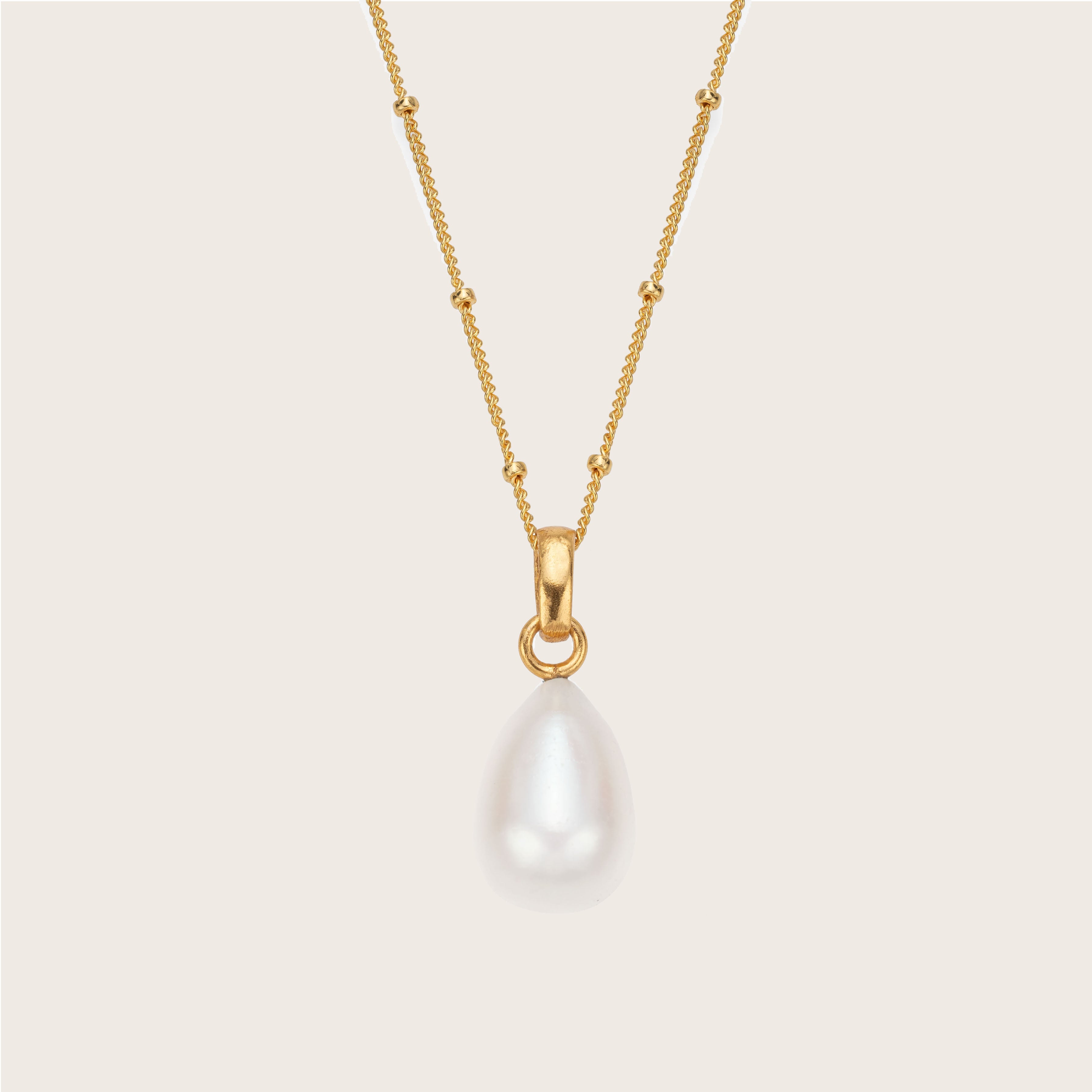 Luminous Pearl Drop Necklace - harryrockslondon