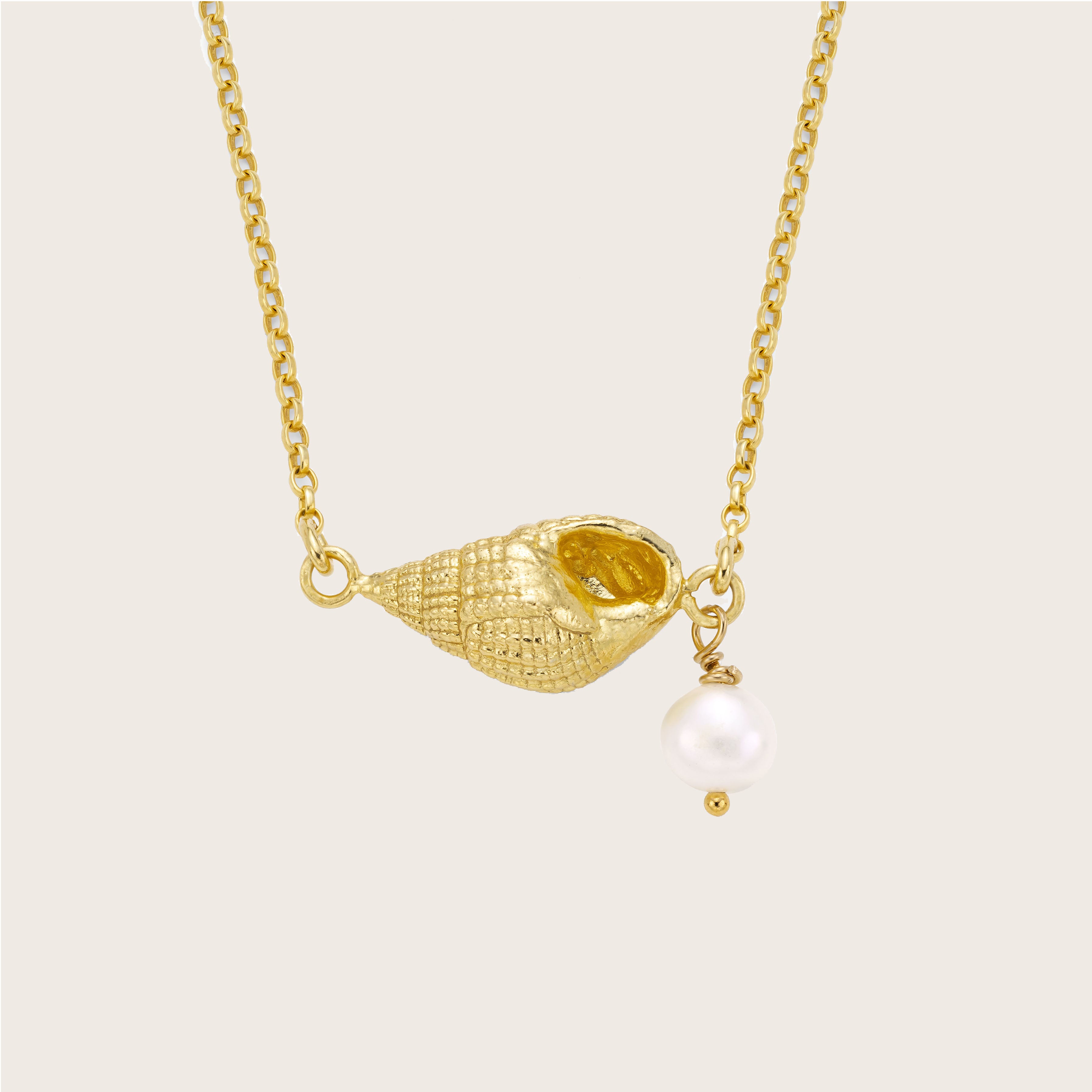 Lago Shell Necklace with Pearl - harryrockslondon